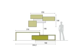 Tomasella Parete attrezzata Atlante skt38 di in OFFERTA OUTLET- Pareti Attrezzate