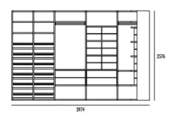 Parete attrezzata Cabina armadio lux mb di in OFFERTA OUTLET^Md work Outlet