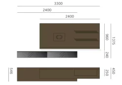 Discount Parete attrezzata Composizione 39 di scontata del 22% Pareti Attrezzate