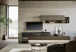 Parete attrezzata Composizione horizon 1014 in stile design a prezzo ribassato^Mobilgam Outlet