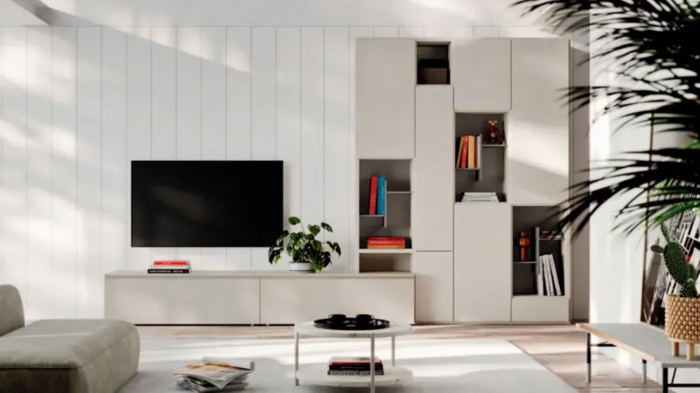 Outlet Parete attrezzata Day 20 in stile moderna a prezzo ribassato Pareti Attrezzate