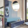 Parete attrezzata Entrata blu con specchio di scontata del 35%^Mobilgam Online