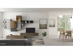 Parete attrezzata Composizione Social - Riflessi 3RF 1355_A^Favero Clearance