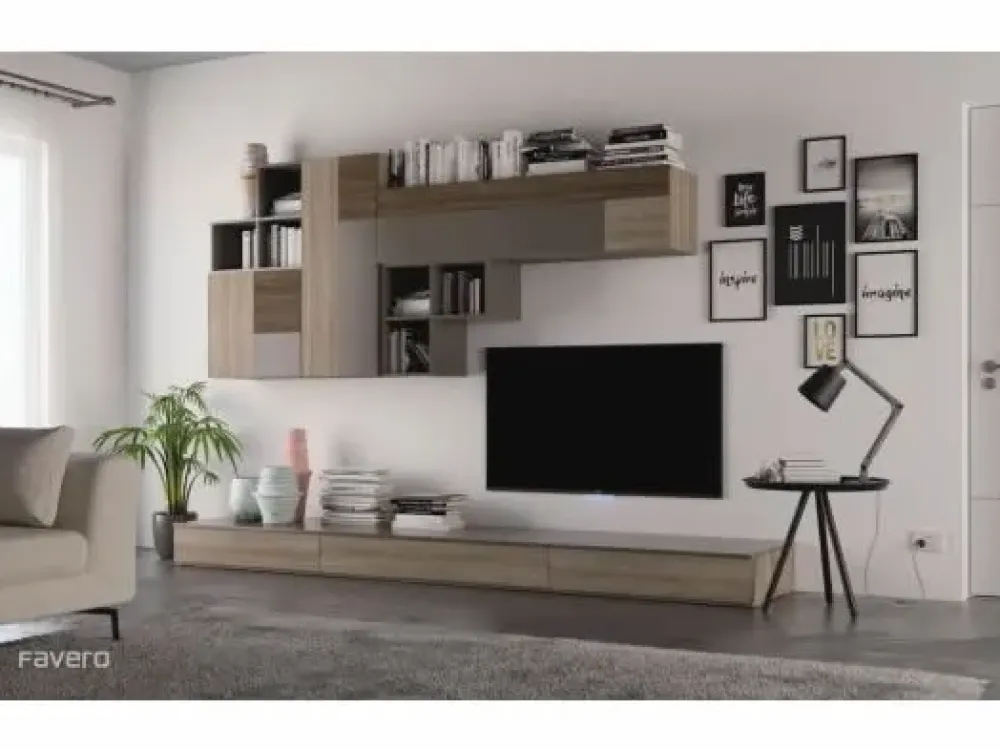 Parete attrezzata Composizione 5cento - 3RF 1095_A^Favero Discount