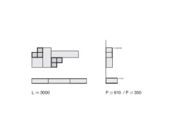 Parete attrezzata Composizione 5cento - 3RF 1095_A^Favero Discount