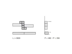 Favero Parete attrezzata Composizione Riflessi - Basic 3RF 1205- Pareti Attrezzate