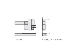 Favero Parete attrezzata cod. 3RF 1165_A- Pareti Attrezzate