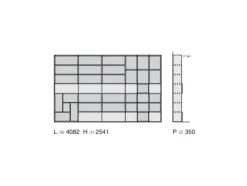 Favero Parete attrezzata Composizione Social Spalla - 7RF 5055_A- Pareti Attrezzate