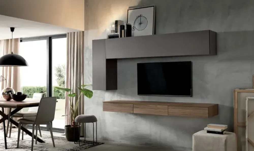 Artigianale Parete attrezzata Full casa in stile moderno a prezzo ribassato- Soggiorni Completi