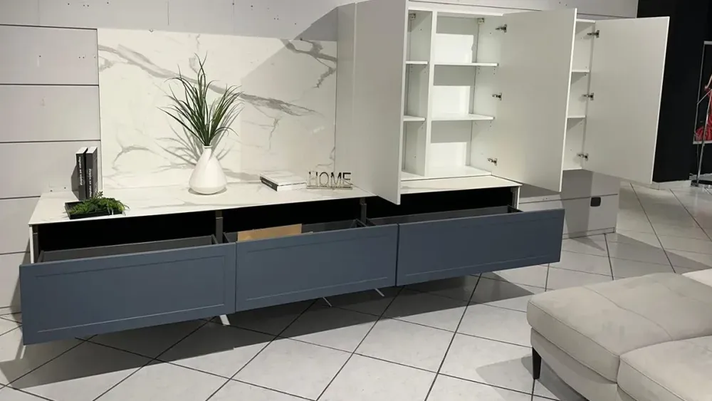 Parete attrezzata Gaia living in stile moderna a prezzo scontato^Mobilturi Clearance