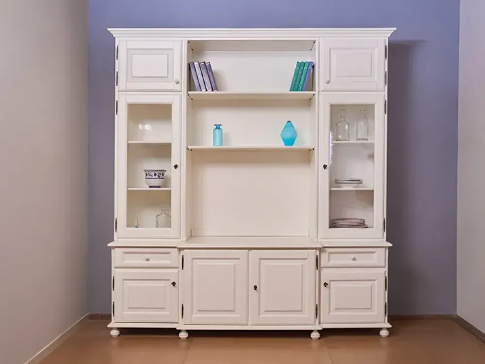 Artigianale Parete attrezzata Giulien country di in OFFERTA OUTLET- Pareti Attrezzate