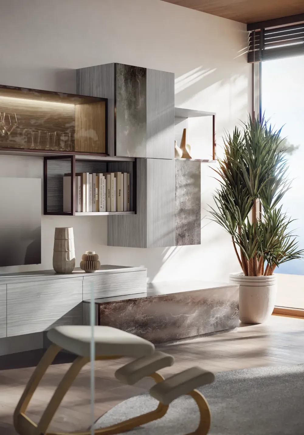 Parete attrezzata Gsg725 di scontata del 50%^Giessegi Best