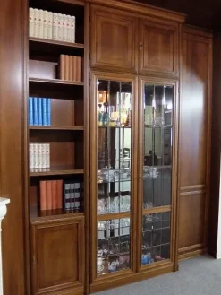 Artigianale Parete attrezzata Hilton in legno in Offerta Outlet- Pareti Attrezzate