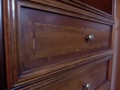 Artigianale Parete attrezzata Hilton in legno in Offerta Outlet- Pareti Attrezzate