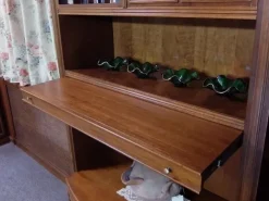 Artigianale Parete attrezzata Hilton in legno in Offerta Outlet- Pareti Attrezzate