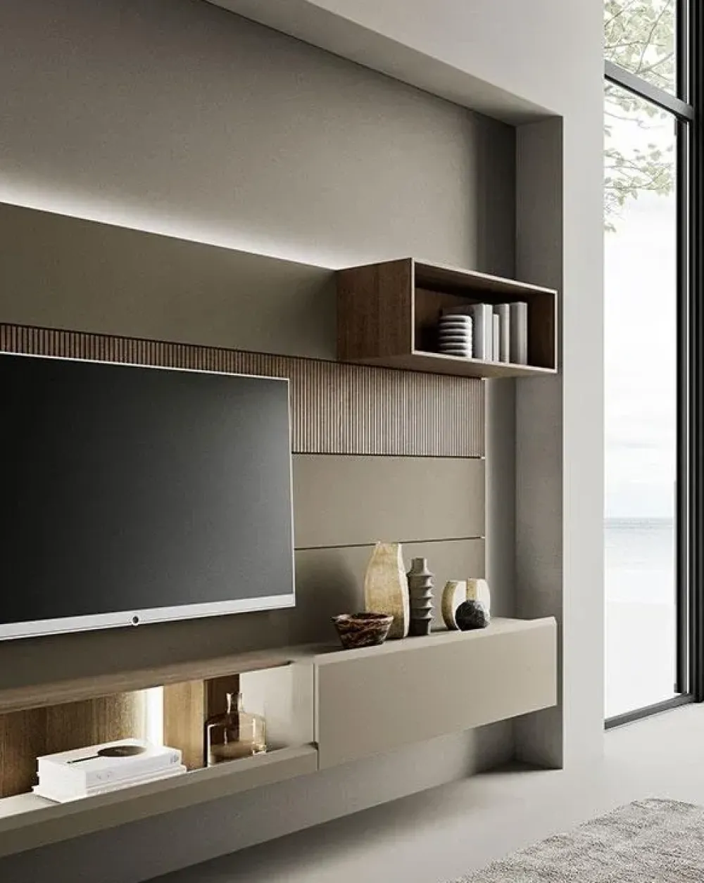 Outlet Parete attrezzata Horizon 02 di scontata del 25% Pareti Attrezzate