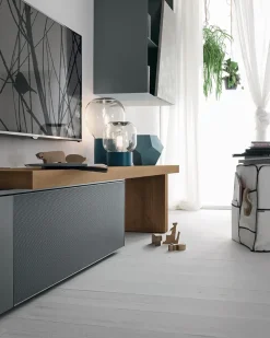 Parete attrezzata in laccato opaco stile moderno A064^Tomasella