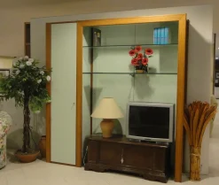 Parete attrezzata in legno stile moderno Soggiorno^Artigianale Clearance