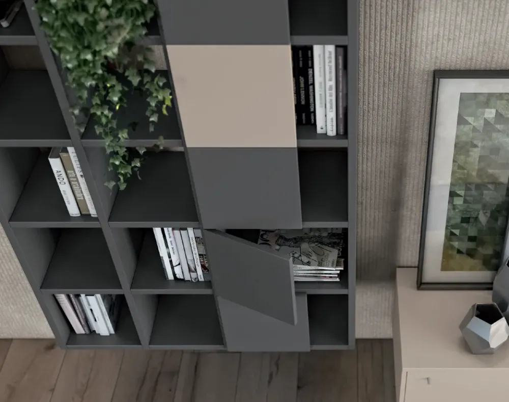 Hot Parete attrezzata in stile moderno L122 di a prezzo Outlet Pareti Attrezzate