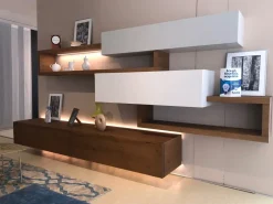 Hot Parete attrezzata in stile design Lampo di a prezzo Outlet Pareti Attrezzate