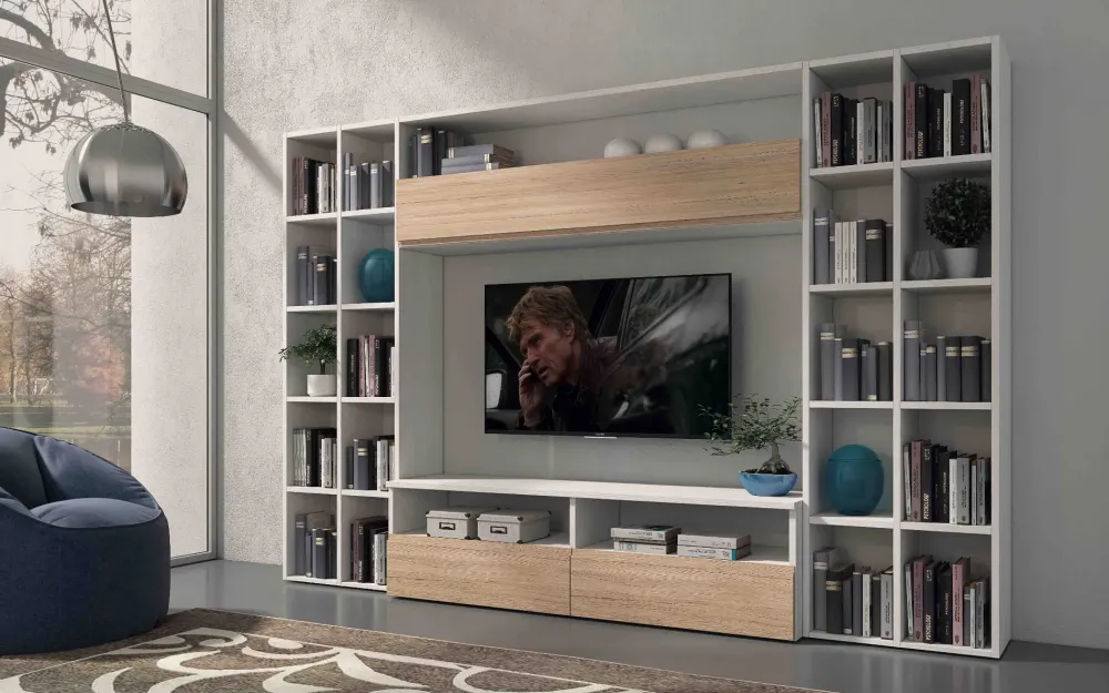 Best Parete attrezzata in stile moderno Cube s05 di in Offerta Outlet Pareti Attrezzate