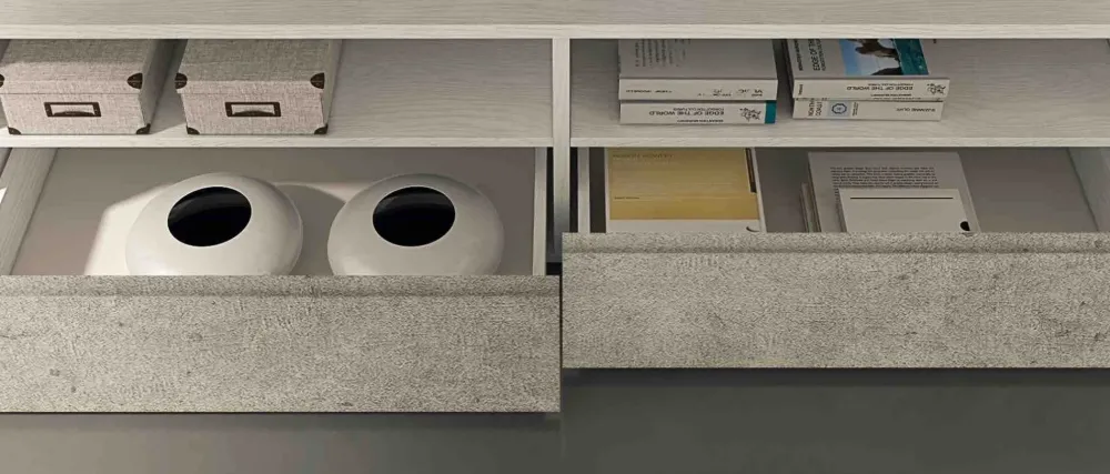 Best Parete attrezzata in stile moderno Cube s05 di in Offerta Outlet Pareti Attrezzate