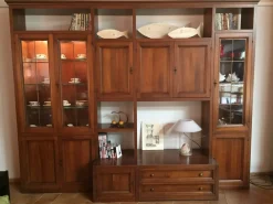 Hot Parete attrezzata in stile classico in legno Offerta Outlet Pareti Attrezzate