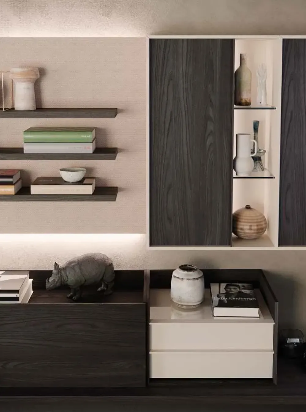 Outlet Parete attrezzata in stile moderna Skyline 6 di a prezzo Outlet Pareti Attrezzate