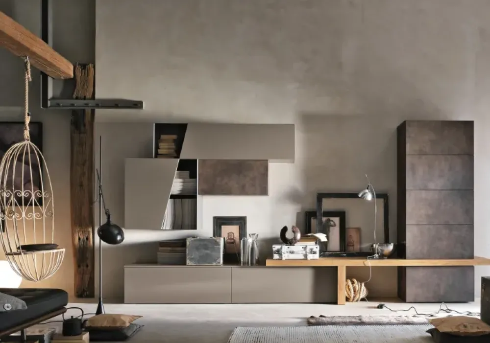 Tomasella Parete attrezzata in stile design Atlante di a prezzo Outlet- Pareti Attrezzate