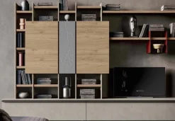 Outlet Parete attrezzata in stile moderno Qsm 628 di in Offerta Outlet Pareti Attrezzate