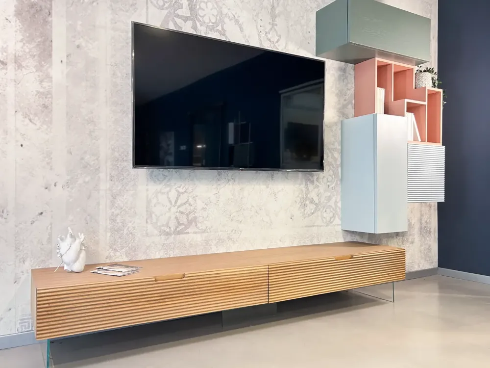 Parete attrezzata in stile moderna Parete tv di a prezzo Outlet^Devina Nais Best