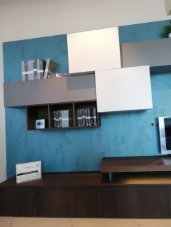 Sangiacomo Parete attrezzata in stile moderno in legno Offerta Outlet- Pareti Attrezzate