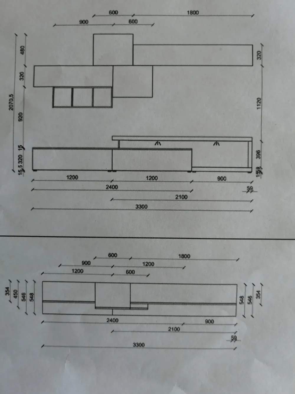 Sangiacomo Parete attrezzata in stile moderno in legno Offerta Outlet- Pareti Attrezzate