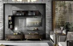 Artigianale Parete attrezzata Incantevole cop. 05 del marchio con uno sconto esclusivo- Pareti Attrezzate