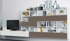 New Parete attrezzata L123 di in OFFERTA OUTLET Pareti Attrezzate