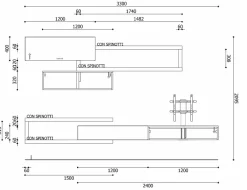 Clearance Parete attrezzata Lampo di scontata del 30% Pareti Attrezzate