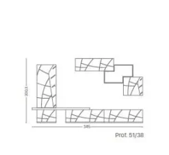 Parete attrezzata Lapis di in OFFERTA OUTLET^Spar Clearance
