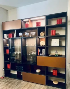 Sangiacomo Parete attrezzata Libreria modo di scontata del 31%- Pareti Attrezzate