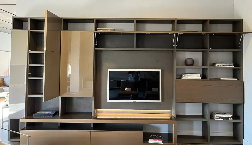 Sangiacomo Parete attrezzata Libreria modo di in OFFERTA OUTLET- Pareti Attrezzate