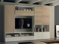 Collezione esclusiva Parete attrezzata Lions linea oak 6 in stile moderno a prezzo scontato- Pareti Attrezzate