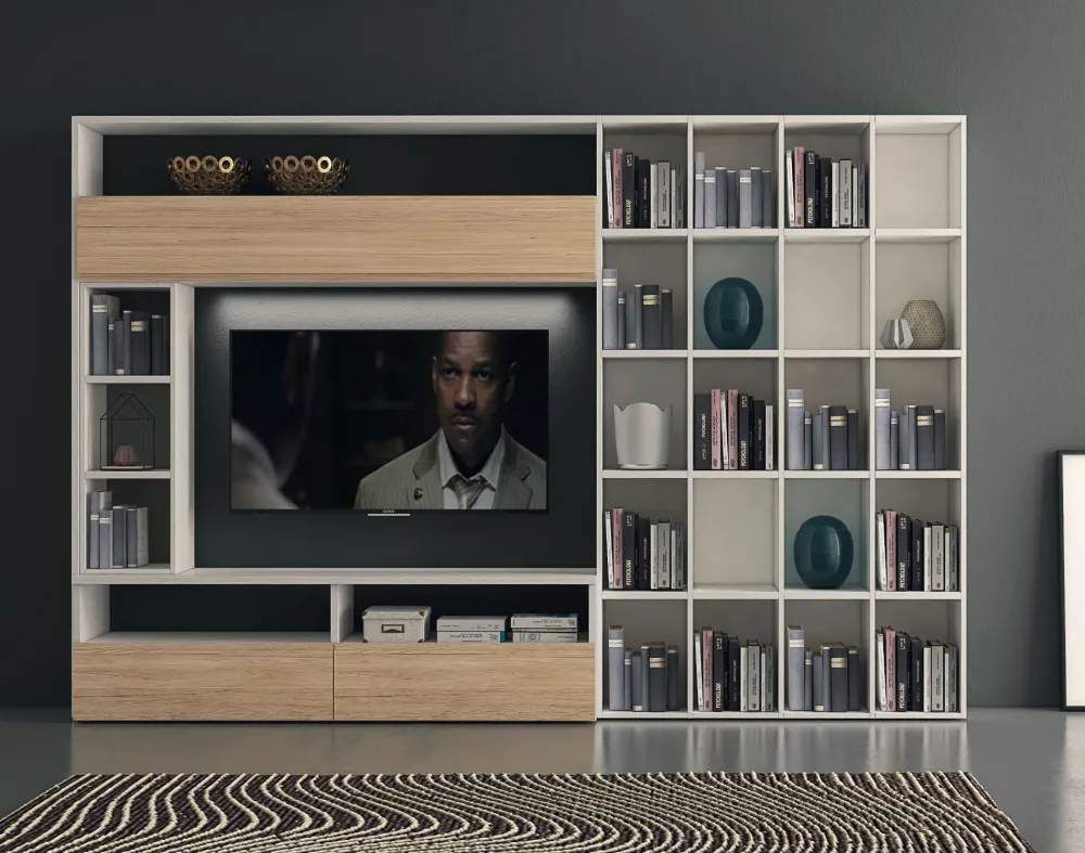 Collezione esclusiva Parete attrezzata Lions linea oak 7 della marca con uno sconto esclusivo- Pareti Attrezzate