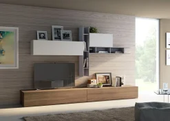 Parete attrezzata Living 582 in stile moderno a prezzo ribassato^Giessegi New