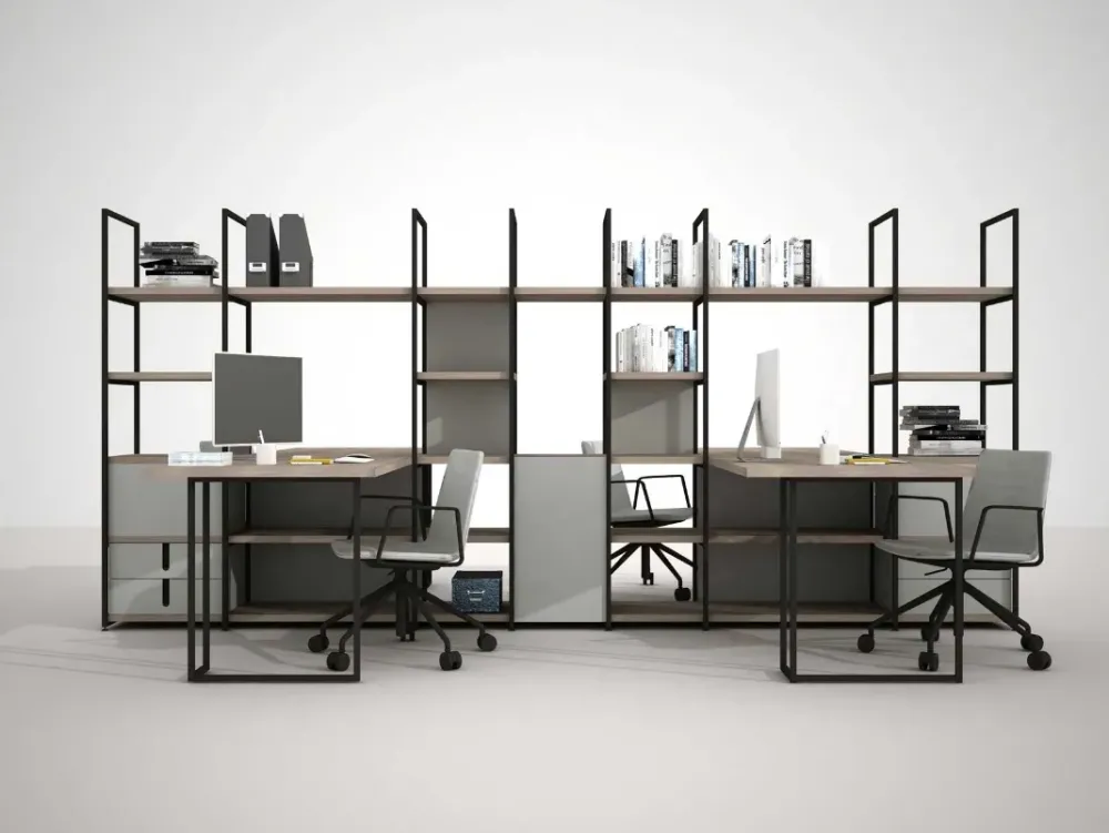 Parete attrezzata in metallo in Offerta Outlet Pareti Attrezzate