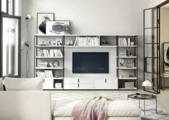 Parete attrezzata in metallo in Offerta Outlet Pareti Attrezzate