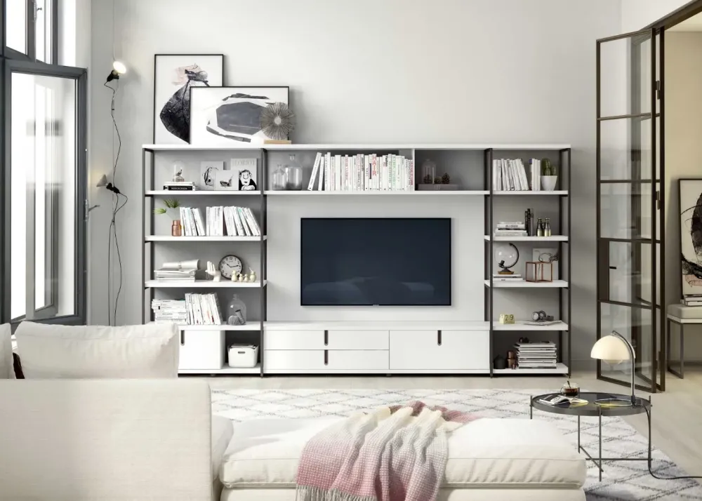 Parete attrezzata in metallo in Offerta Outlet Pareti Attrezzate