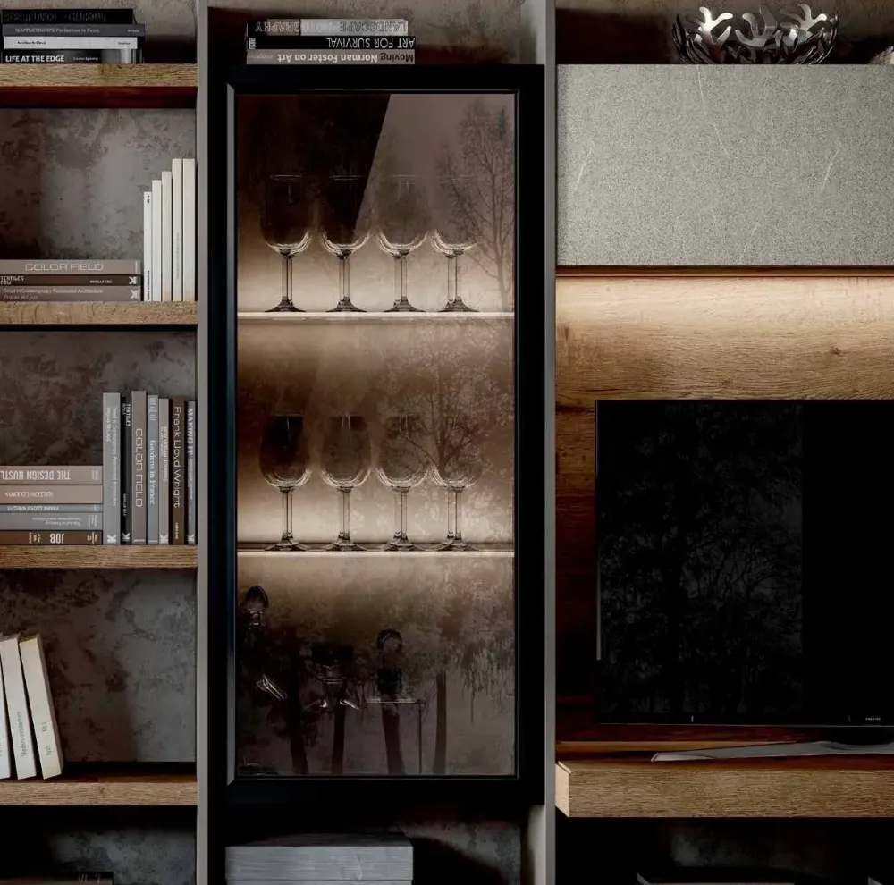 Online Parete attrezzata Mito 5.0 - qsm611 in stile design a prezzo ribassato Pareti Attrezzate