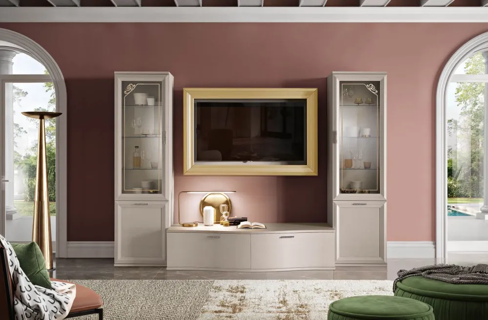 Parete attrezzata Mobile soggiorno modello jazz in stile moderno a prezzo scontato Pareti Attrezzate