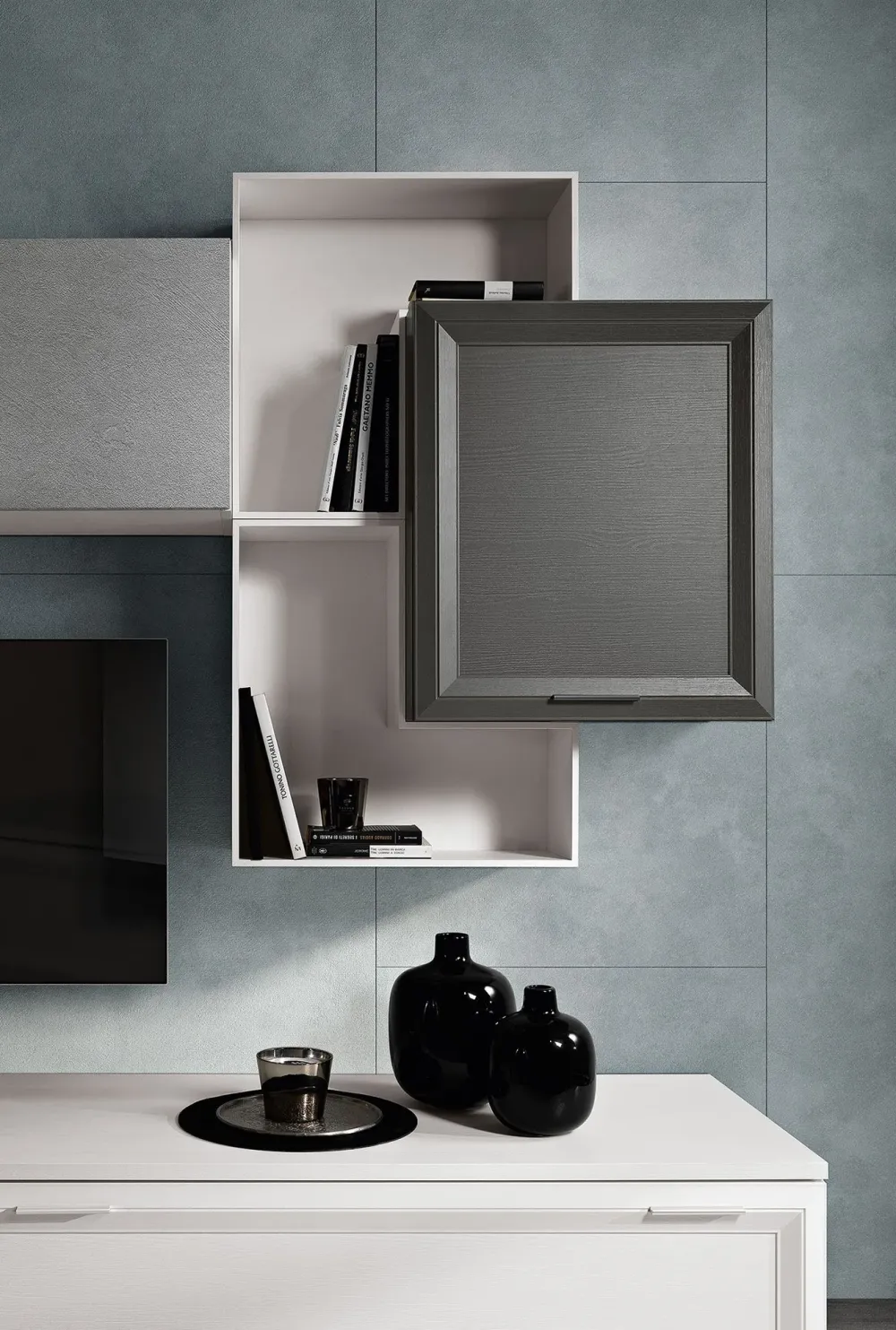 Parete attrezzata Mobile soggiorno modello jazz in stile design a prezzo scontato^Gierre Mobili