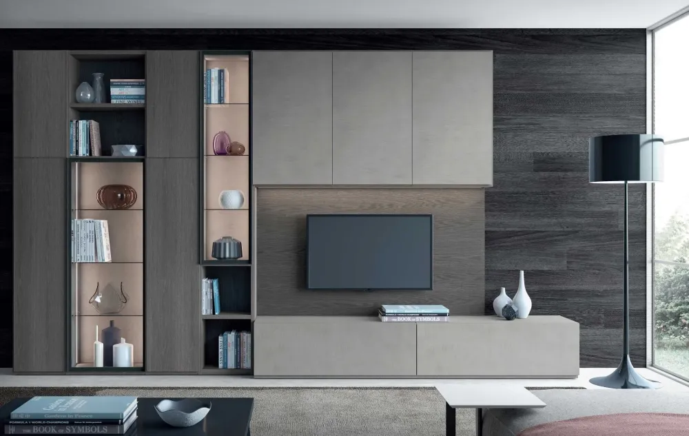 Parete attrezzata Mood 8 in stile design a prezzo ribassato^Astor Mobili Hot