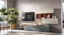 Moretti Compact Camerette Parete attrezzata Moretticompact comp. kf104 in stile design a prezzo ribassato- Pareti Attrezzate